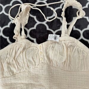 American Eagle Outfitters Cream Tank Top